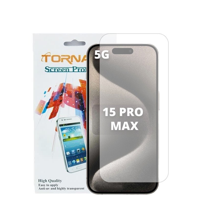 گلس محافظ صفحه نمایش تورنادو مدل نانو گلس مناسب برای موبایل اپل iPhone 15 Pro Max
