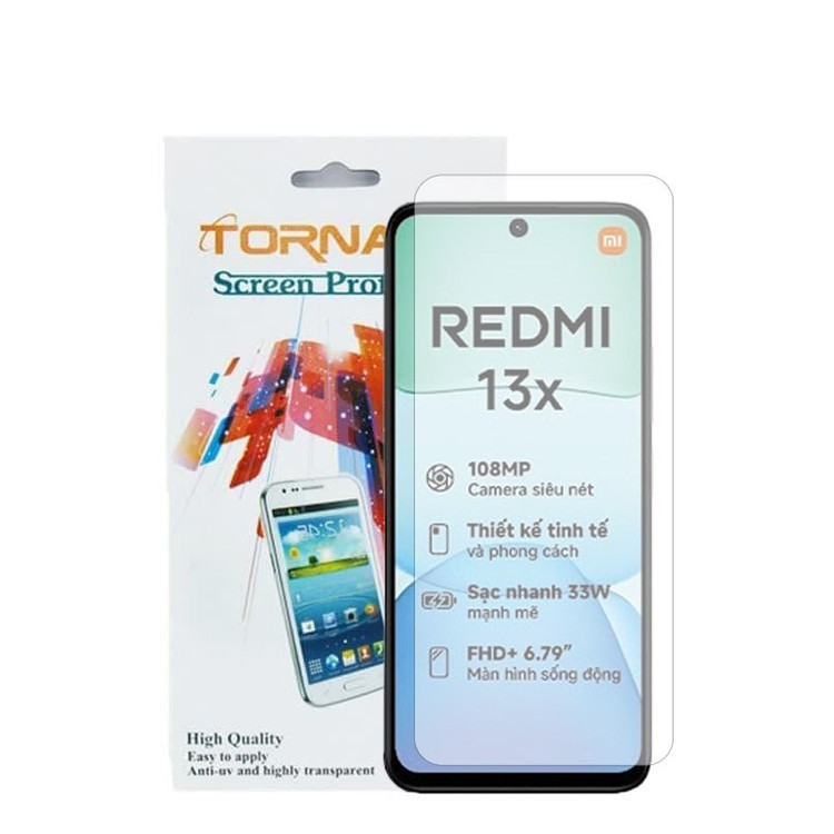 گلس محافظ صفحه نمایش تورنادو مدل نانو گلس مناسب برای موبایل شیائومی Redmi 13X