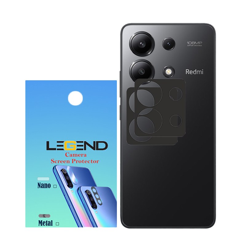 محافظ لنز دوربین لجند مدل قابدار مناسب برای موبایل شیائومی Redmi Note 13 بسته 2 عددی