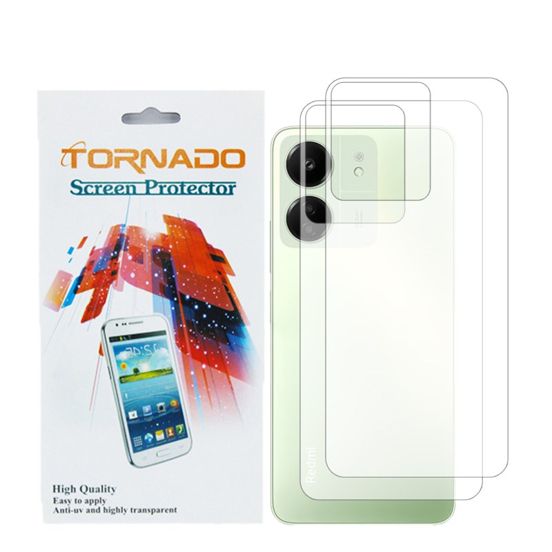 برچسب پوششی پشت گوشی مدل تورنادو مناسب برای موبایل شیائومی Redmi 13C بسته 2 عددی