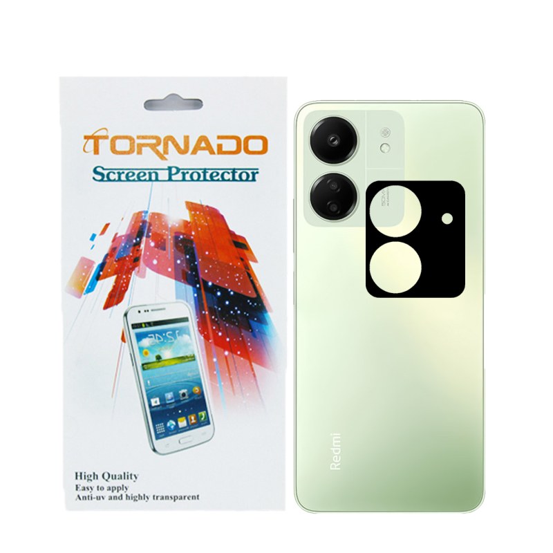 محافظ لنز دوربین تورنادو مدل قابدار مناسب برای موبایل شیائومی Redmi 13C بسته 40 عددی