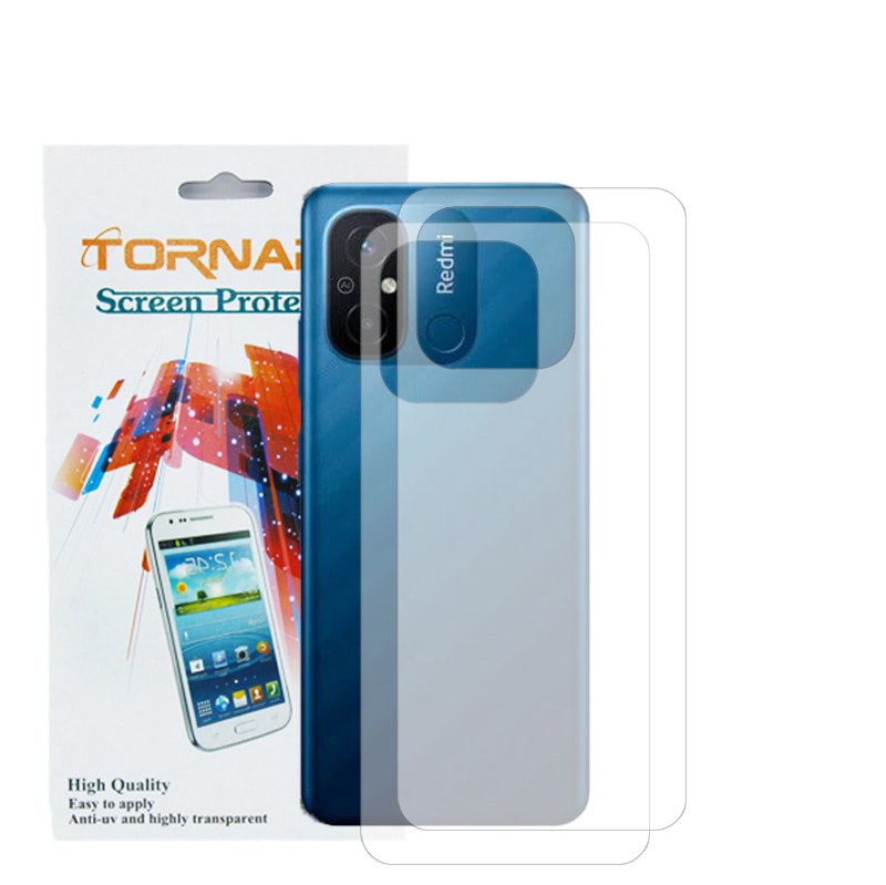 برچسب پوششی پشت گوشی مدل تورنادو مناسب برای موبایل شیائومی Redmi 12C بسته 2عددی