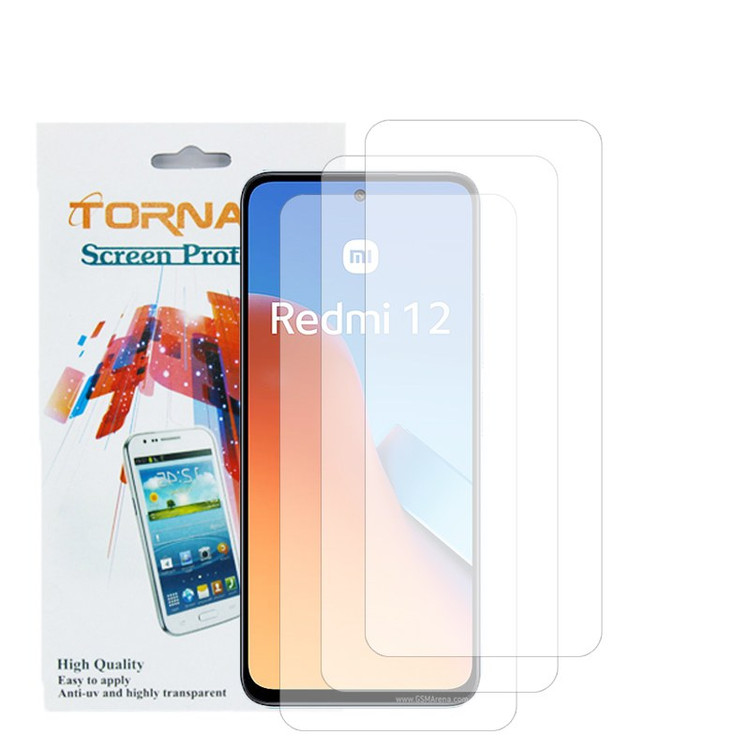 گلس محافظ صفحه نمایش تورنادو مدل نانو گلس مناسب برای موبایل شیائومی Redmi 12 بسته 3 عددی