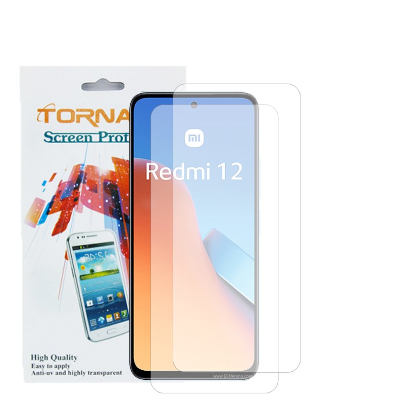 گلس محافظ صفحه نمایش تورنادو مدل نانو گلس مناسب برای موبایل شیائومی Redmi 12 بسته 2 عددی