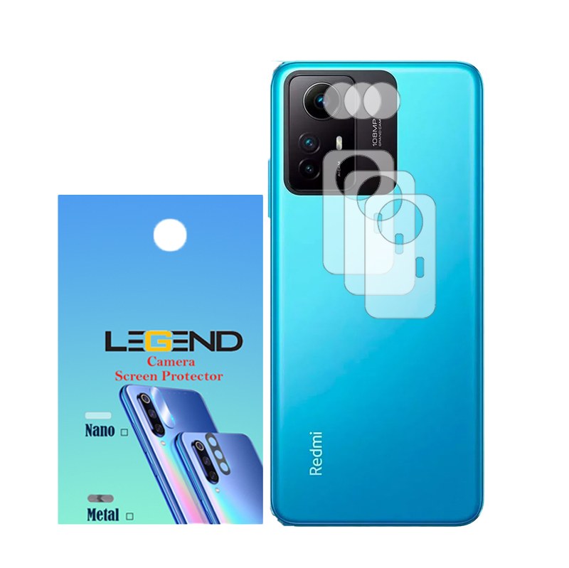 محافظ لنز دوربین لجند مدل نانو گلس مناسب برای موبایل شیائومی Note 12S بسته 3 عددی