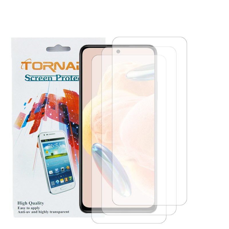 گلس محافظ صفحه نمایش تورنادو مدل نانو گلس مناسب برای موبایل Note 12 Pro 4G بسته 3 عددی