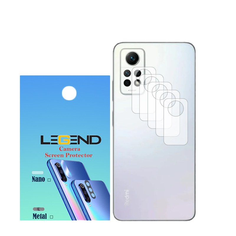 محافظ لنز دوربین لجند مدل نانو گلس مناسب برای موبایل Note 12 Pro 4G بسته 5 عددی