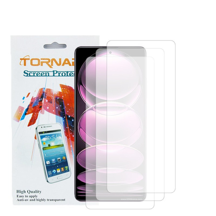 گلس محافظ صفحه نمایش تورنادو مدل نانو گلس مناسب برای موبایل شیائومی Note 12 Pro 5G بسته 3 عددی