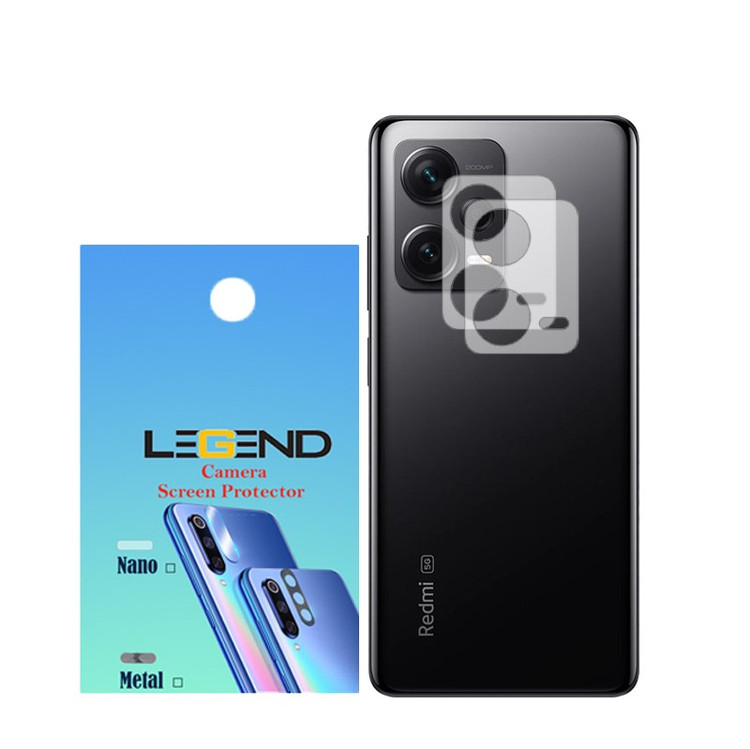محافظ لنز دوربین لجند مدل نانوگلس مناسب برای موبایل شیائومی Note 12 Pro 5G بسته 2 عددی
