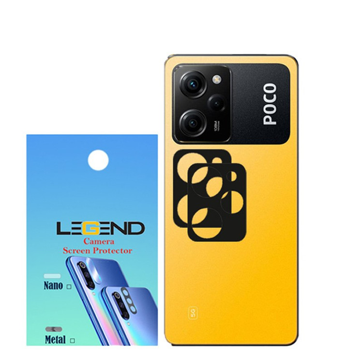 محافظ لنز دوربین لجند مدل قابدار مناسب موبایل شیائومی Poco X5 Pro بسته 2 عددی
