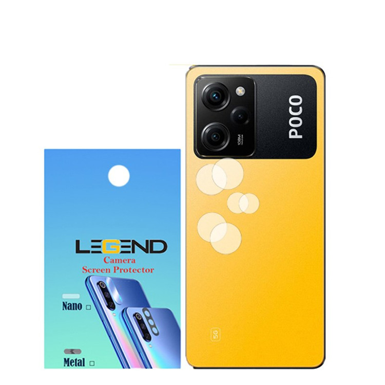 محافظ لنز دوربین لجند مدل نانو گلس مناسب موبایل شیائومی Poco X5 Pro بسته 2عددی