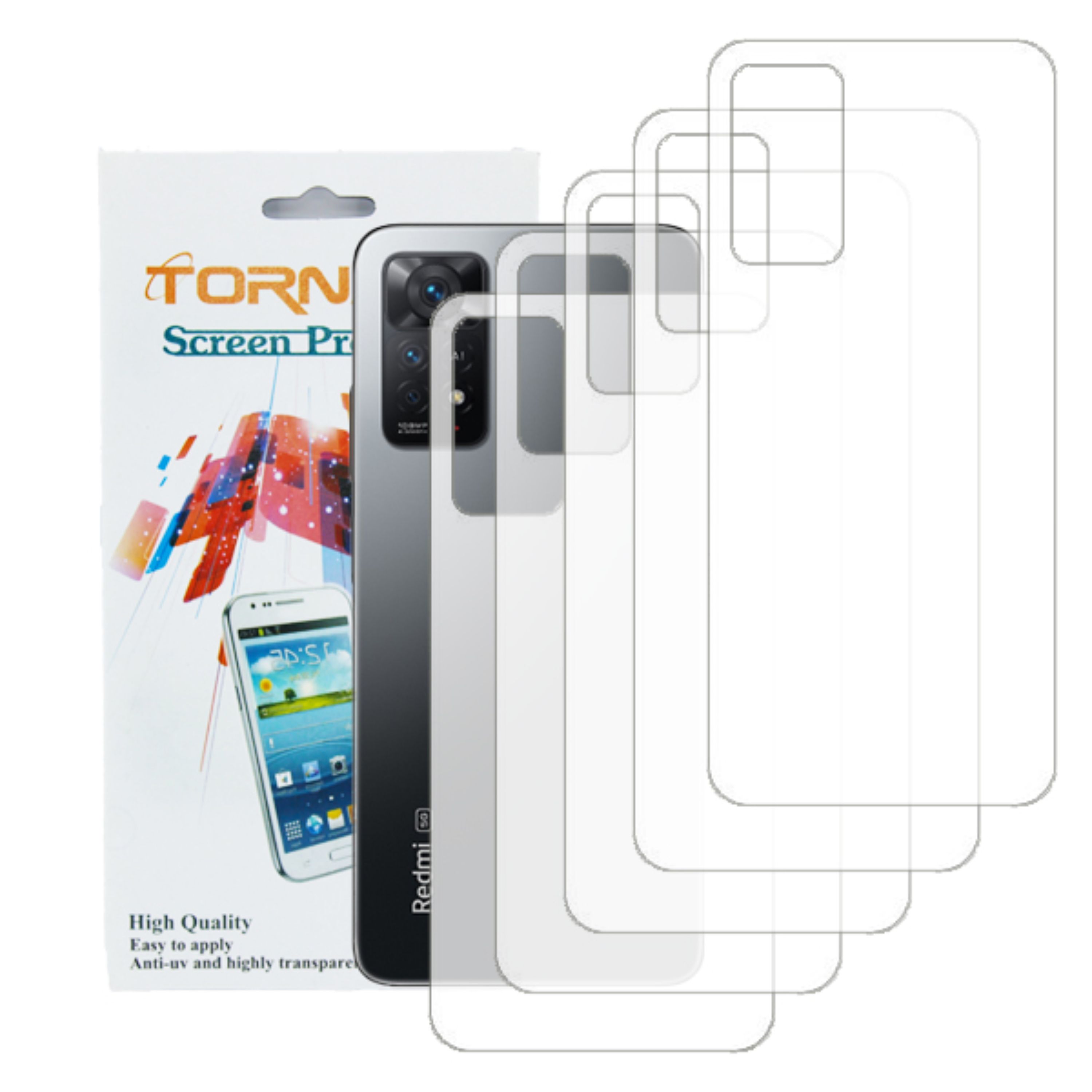 برچسب پوششی پشت گوشی مدل تورنادو مناسب برای موبایل شیائومی Note 11 Pro بسته 5 عددی