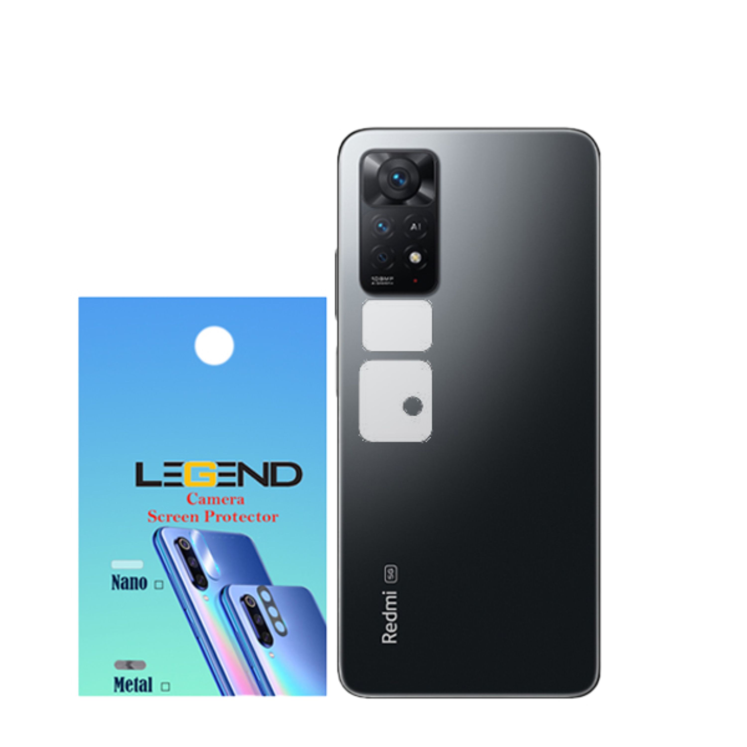 محافظ لنز دوربین نانوگلس مدل لجند مناسب موبایل شیائومی Note 11 Pro