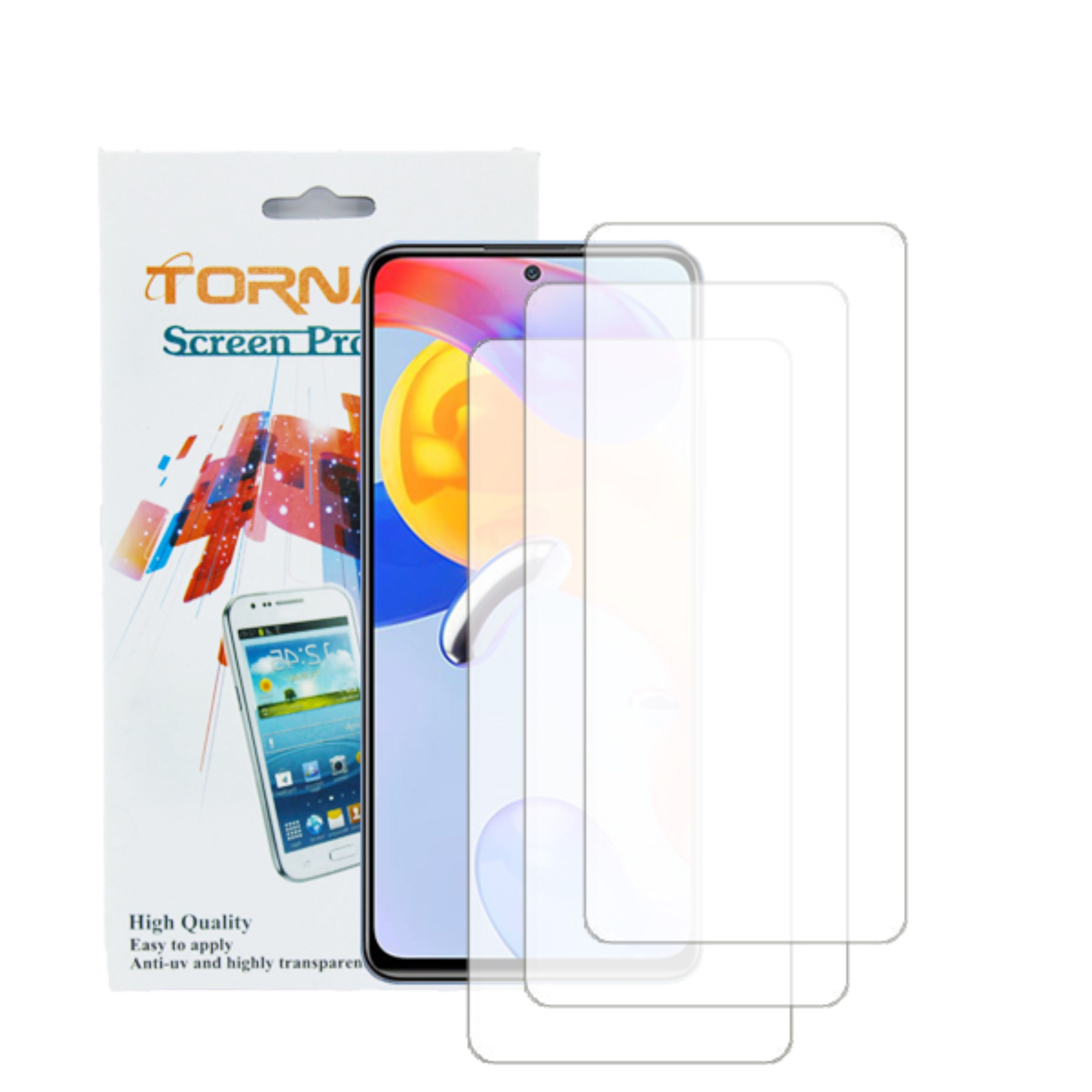 گلس محافظ صفحه نمایش نانوگلس مدل تورنادو مناسب موبایل شیائومی Note 11 Pro بسته 3عددی