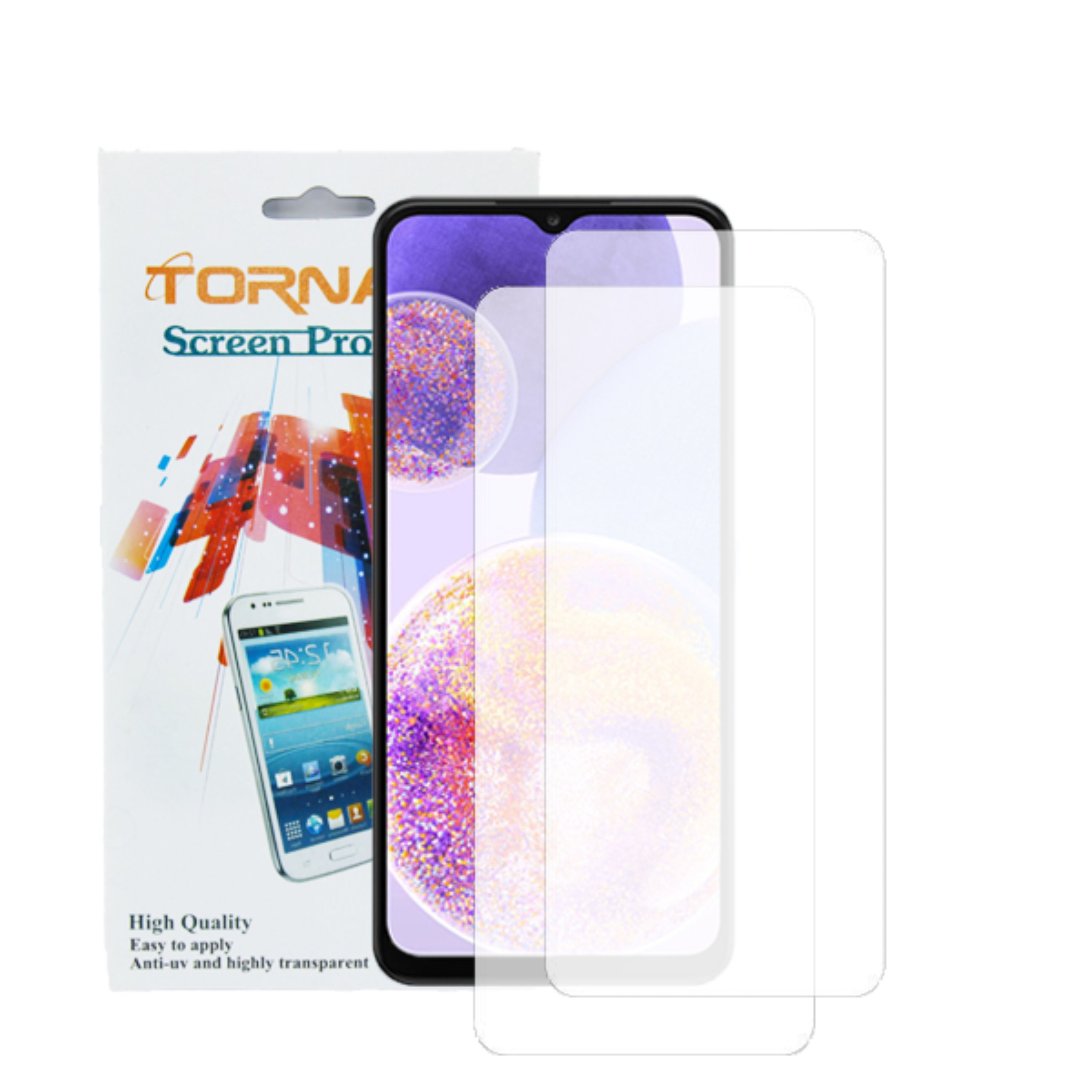 گلس محافظ صفحه نمایش نانوگلس مدل تورنادو مناسب موبایل Galaxy A23 بسته 2 عددی