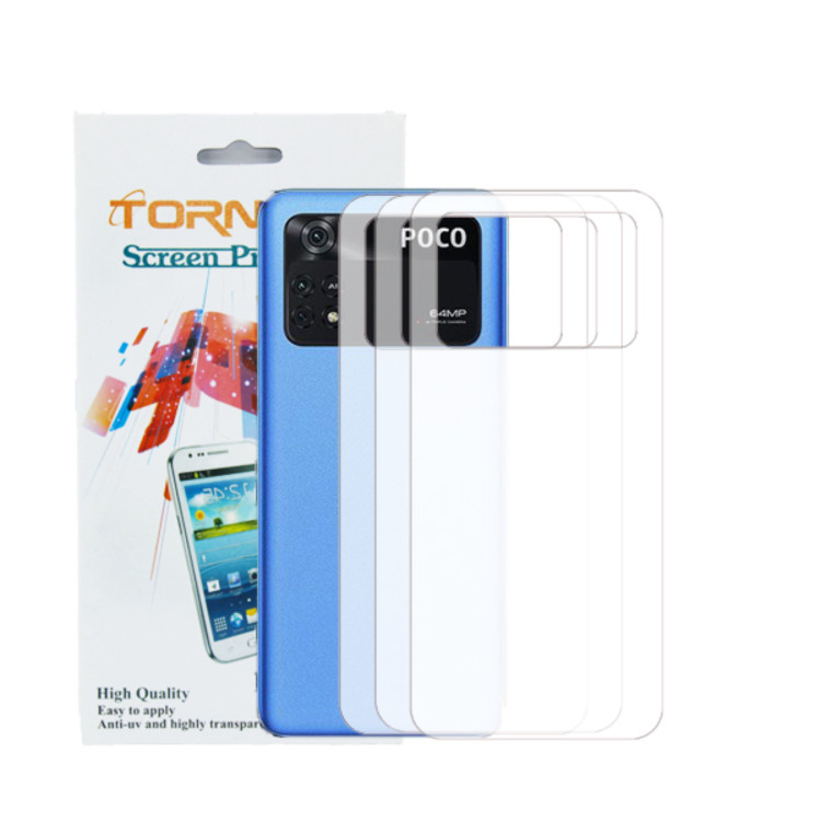 برچسب پوششی پشت گوشی مدل تورنادو مناسب برای موبایل شیائومی Poco M4 Pro بسته 3 عددی