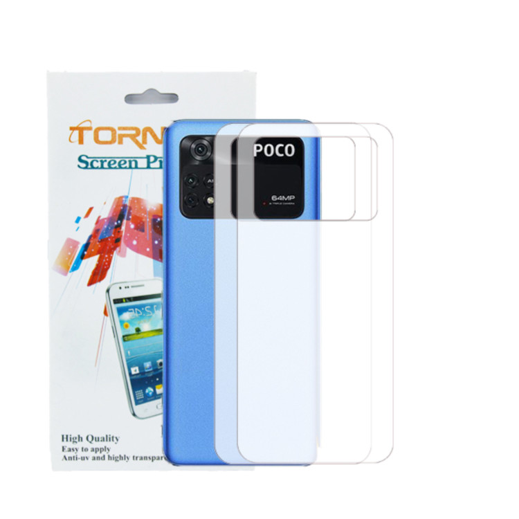 برچسب پوششی پشت گوشی مدل تورنادو مناسب برای موبایل شیائومی Poco M4 Pro بسته 2 عددی