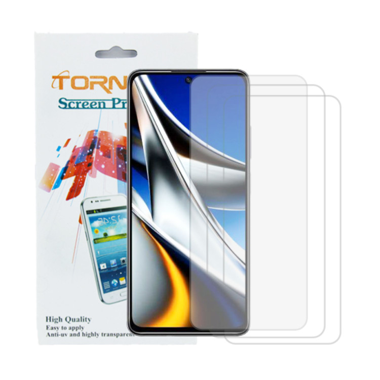 گلس محافظ صفحه نمایش تورنادو مدل نانو گلس مناسب برای موبایل شیائومی Poco X4 Pro بسته3 عددی