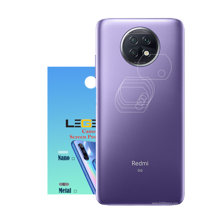 محافظ لنز دوربین لجند مدل نانو گلس مناسب موبایل شیائومی Redmi Note 9T بسته 5عددی