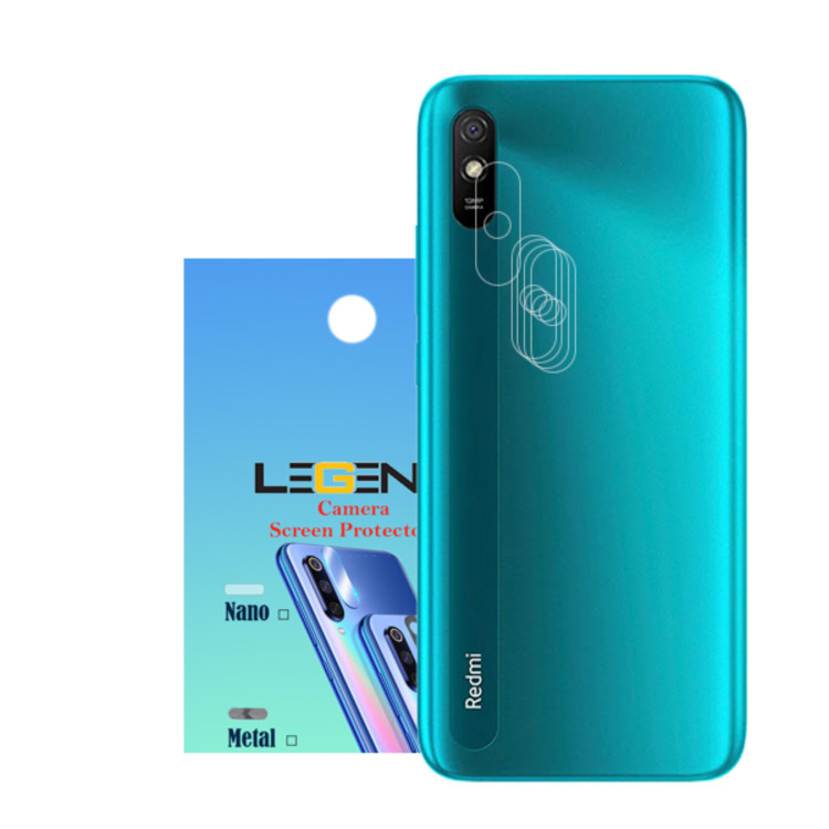 محافظ لنز دوربین لجند مدل نانو گلس مناسب موبایل شیائومی Redmi 9A بسته 5 عددی