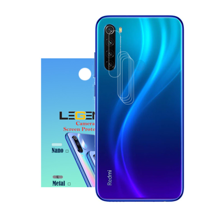 محافظ لنز دوربین لجند مدل نانو گلس مناسب موبایل شیائومی Note 8 بسته 5 عددی