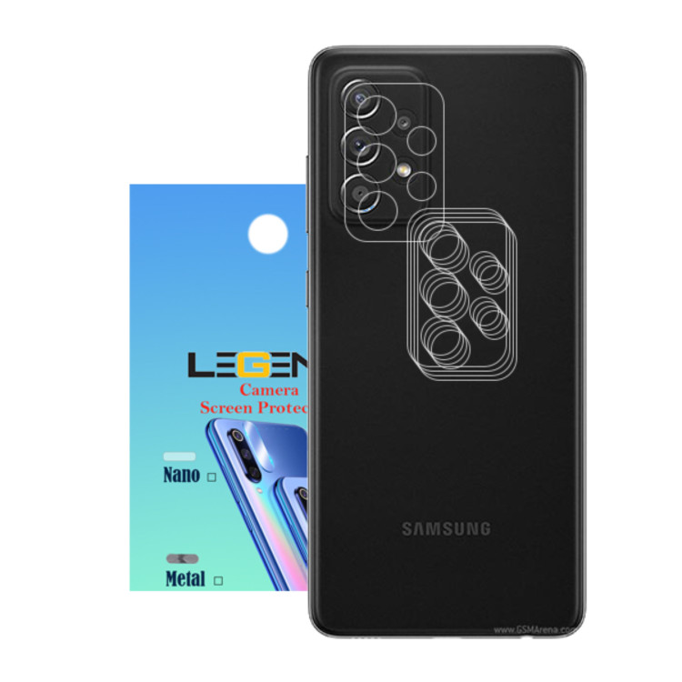 محافظ لنز دوربین لجند مدل نانو گلس مناسب برای موبایل سامسونگ Galaxy A52 بسته 5 عددی