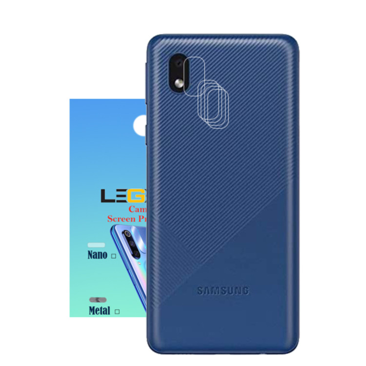 محافظ لنز دوربین لجند مدل نانو گلس مناسب برای موبایل سامسونگ Galaxy A01 Core بسته 5 عددی