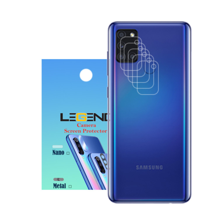 محافظ لنز دوربین لجند مدل نانو گلس مناسب برای موبایل سامسونگ Galaxy A21s بسته 5 عددی