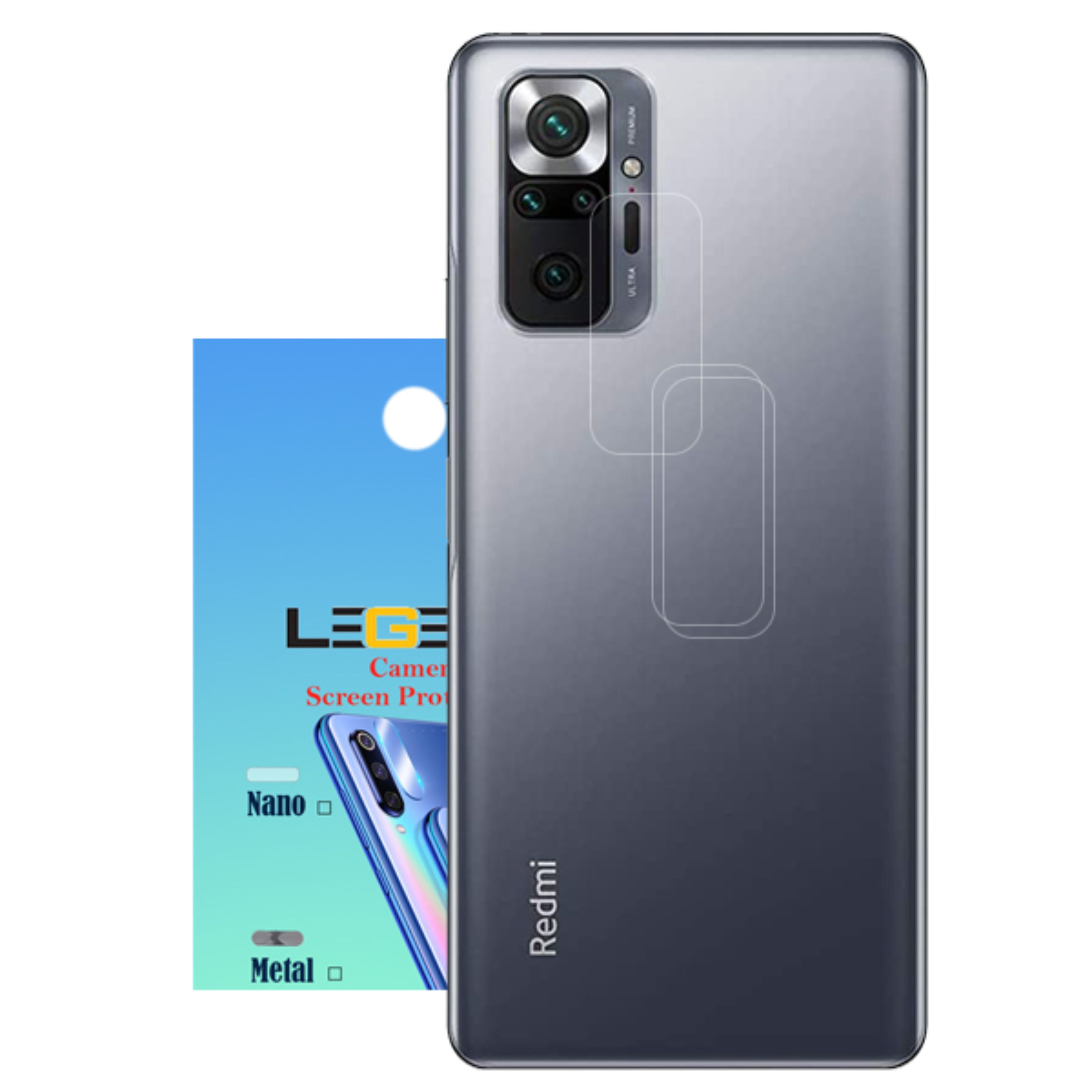 محافظ لنز دوربین لجند مدل نانو گلس مناسب برای موبایل شیائومی Redmi Note 10 بسته 3 عددی
