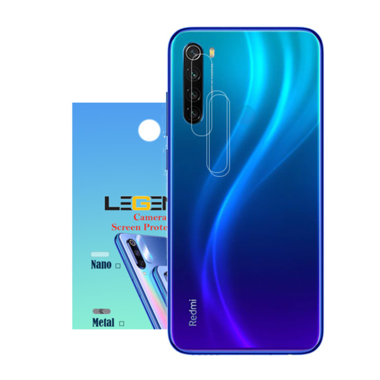محافظ لنز دوربین لجند مدل نانو گلس مناسب برای موبایل شیائومی Redmi Note 8 بسته 3 عددی