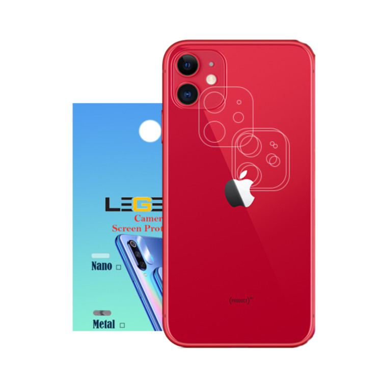 محافظ لنز دوربین لجند مدل نانو گلس مناسب برای موبایل اپل iPhone 11 بسته 3 عددی