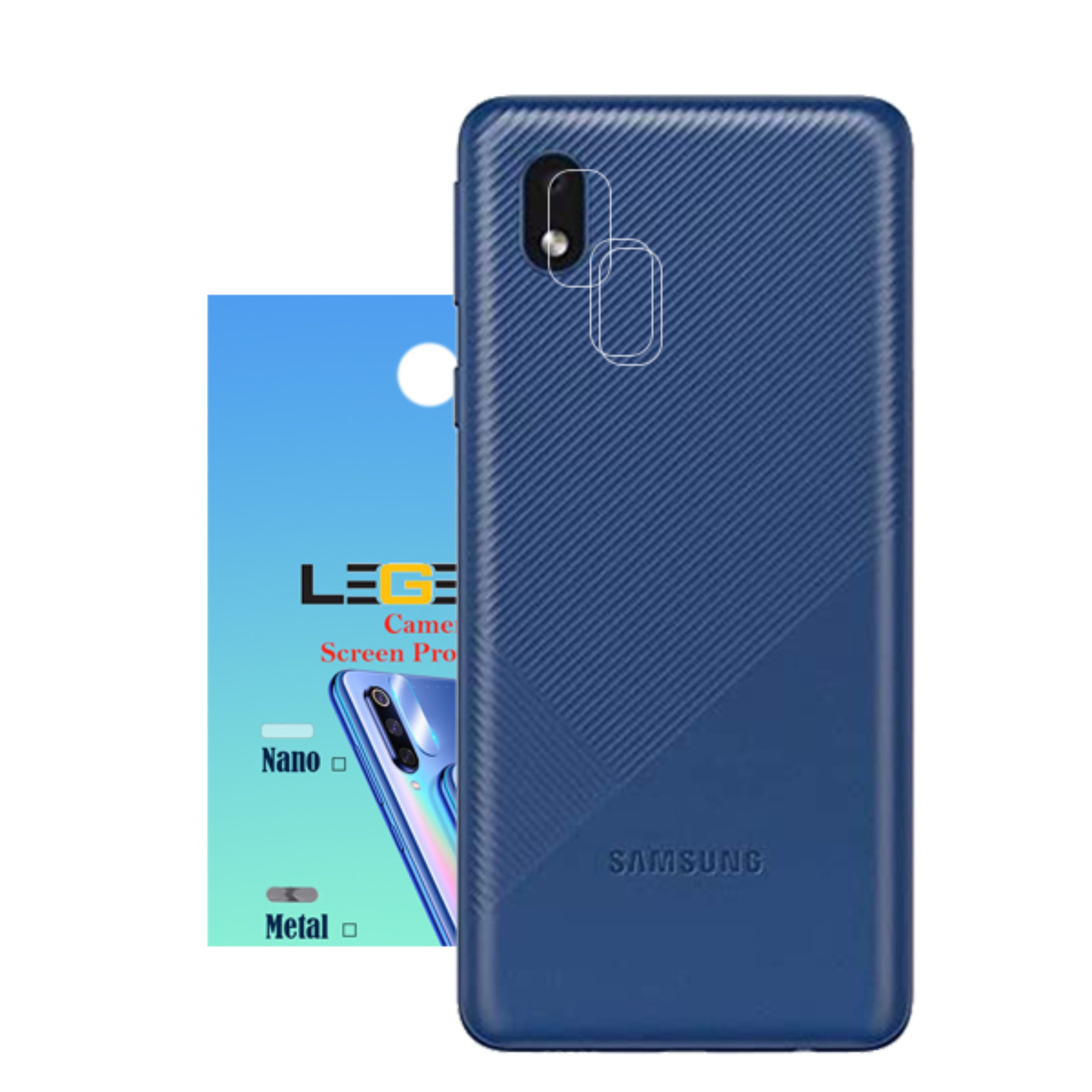 محافظ لنز دوربین لجند مدل نانو گلس مناسب برای موبایل سامسونگ Galaxy A01 Core بسته 3 عددی