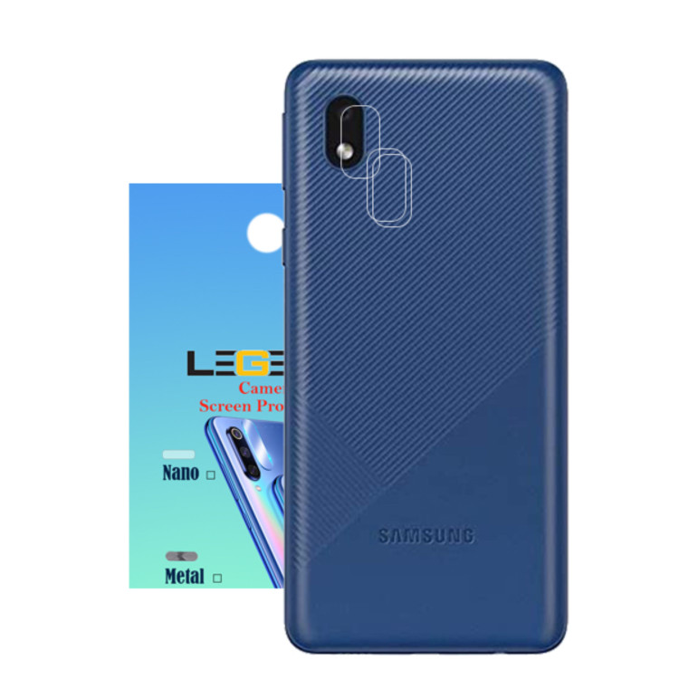 محافظ لنز دوربین لجند مدل نانو گلس مناسب برای موبایل سامسونگ Galaxy A01 Core بسته 3 عددی