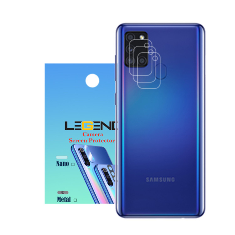 محافظ لنز دوربین لجند مدل نانو گلس مناسب برای موبایل سامسونگ Galaxy A21s بسته 3 عددی