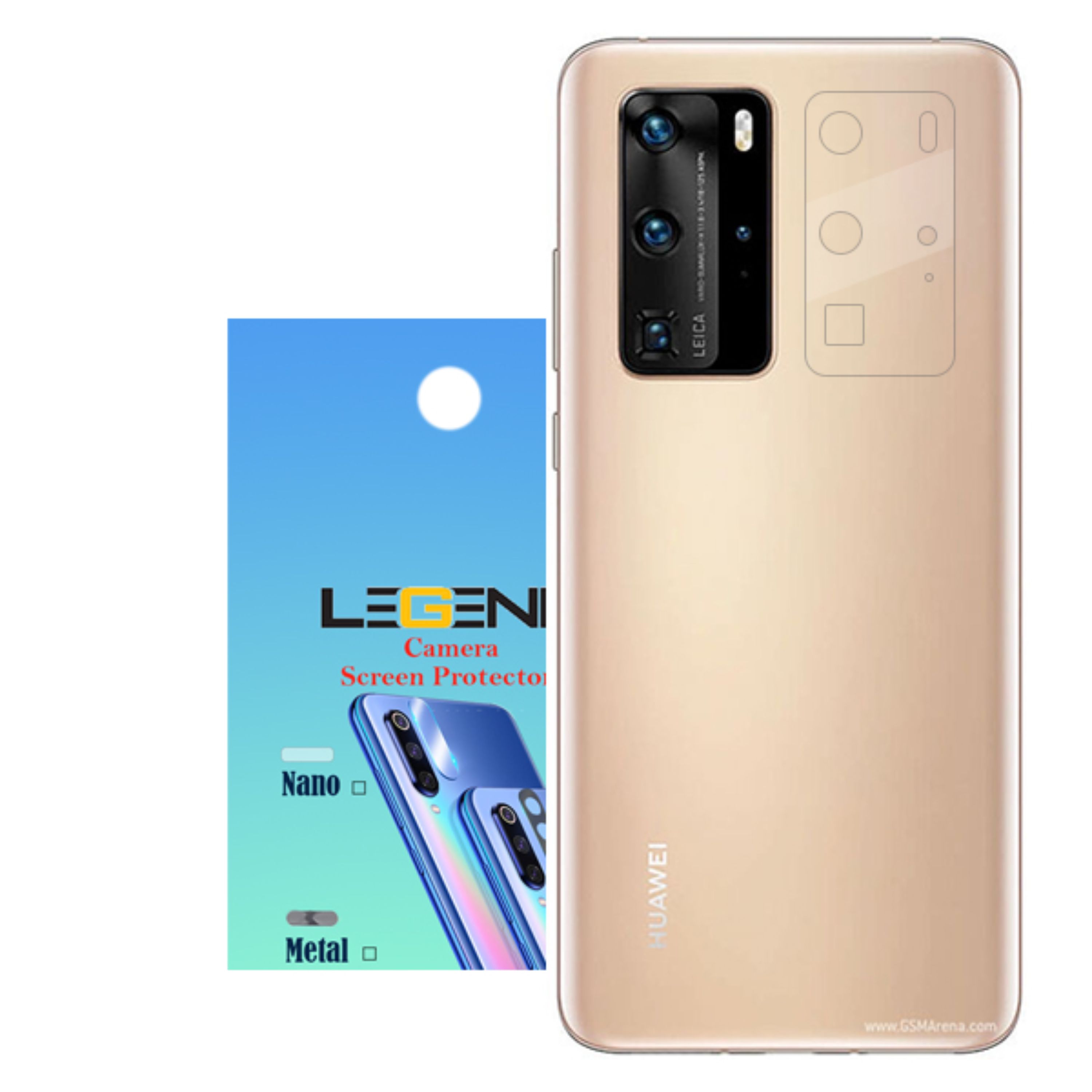محافظ لنز دوربین لجند مدل نانو گلس مناسب برای موبایل هوآوی P40 Pro