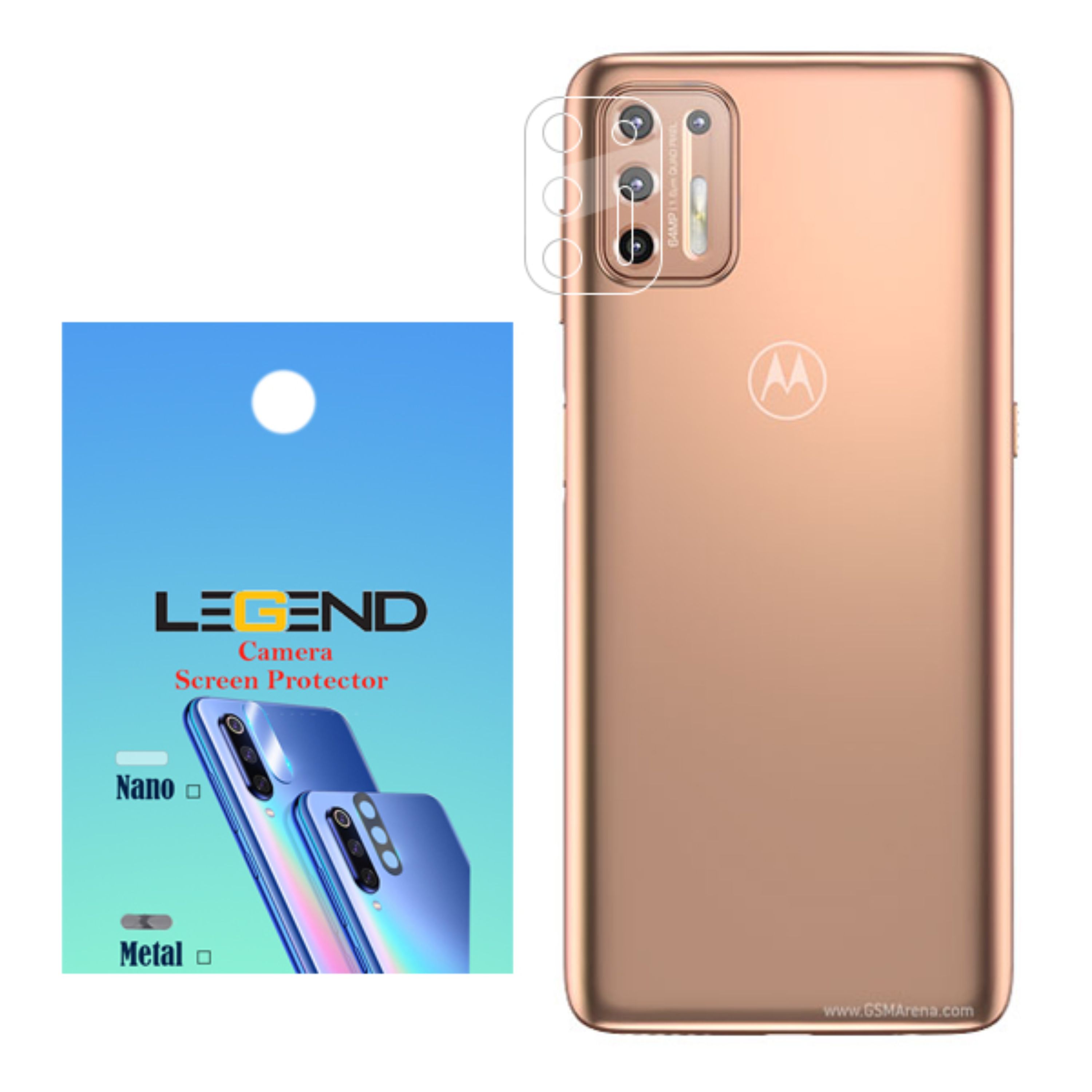 محافظ لنز دوربین لجند مدل نانو گلس مناسب برای موبایل موتورولا Moto G9 Plus