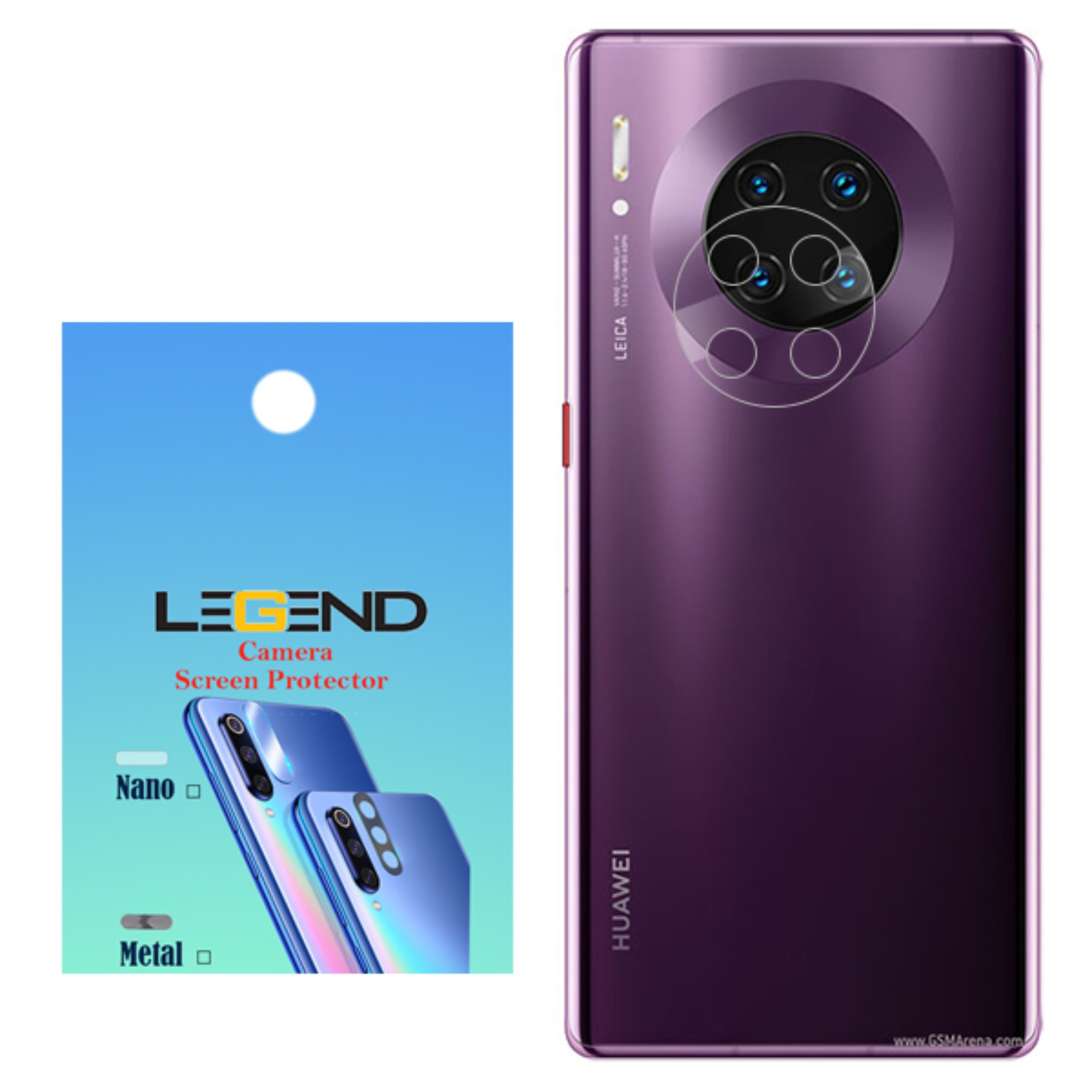 محافظ لنز دوربین لجند مدل نانو گلس مناسب برای موبایل هوآوی Mate 30 Pro