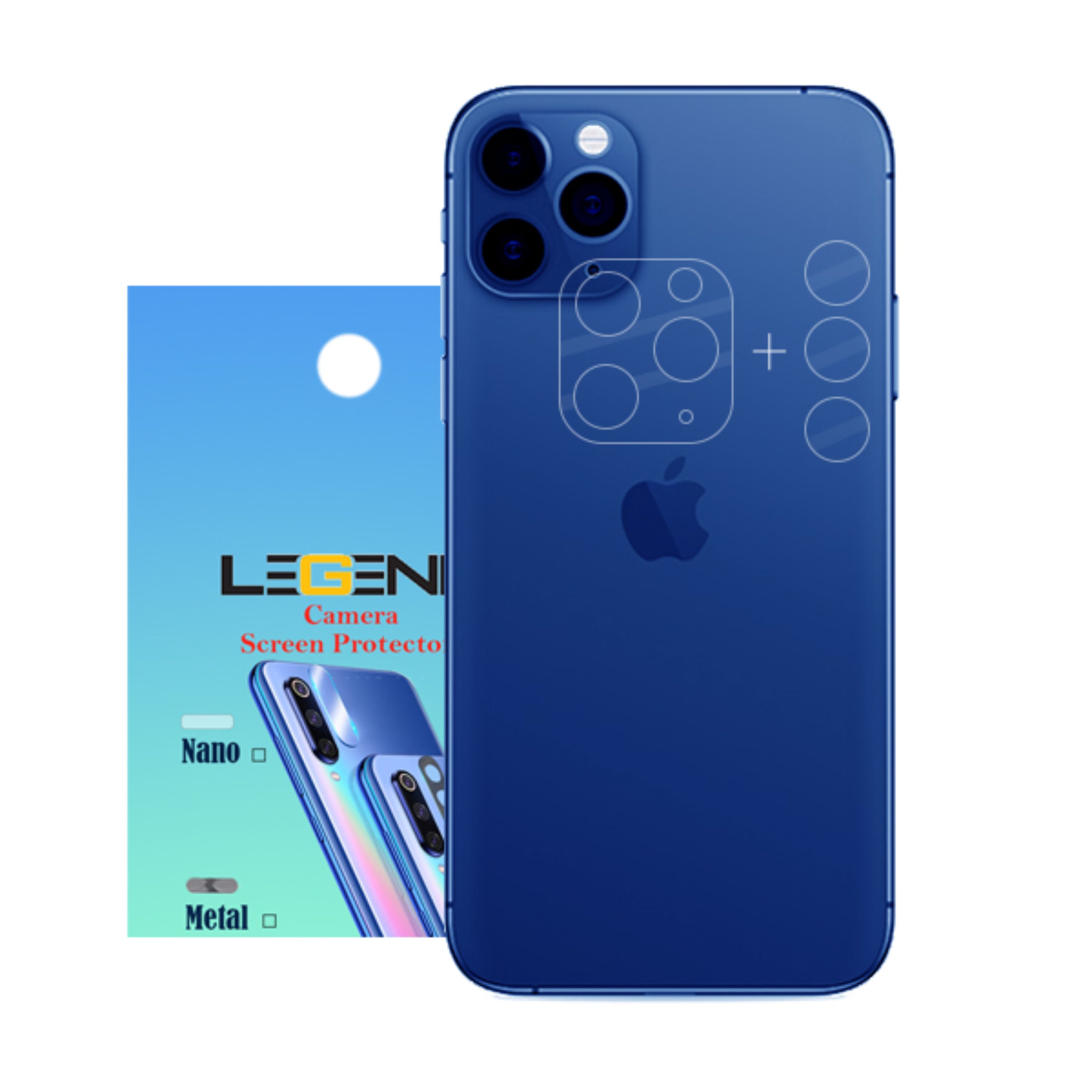 محافظ لنز دوربین لجند مدل نانو گلس مناسب برای موبایل اپل iPhone 11 Pro