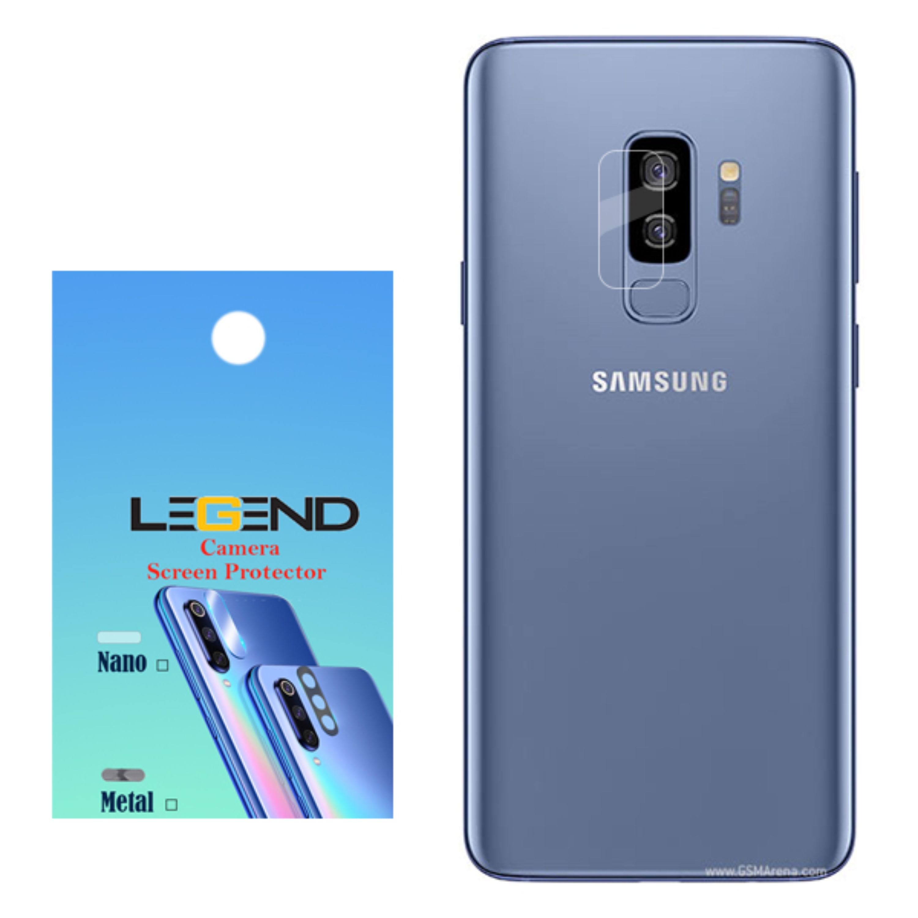 محافظ لنز دوربین لجند مدل نانو گلس مناسب برای موبایل سامسونگ Galaxy S9 Plus
