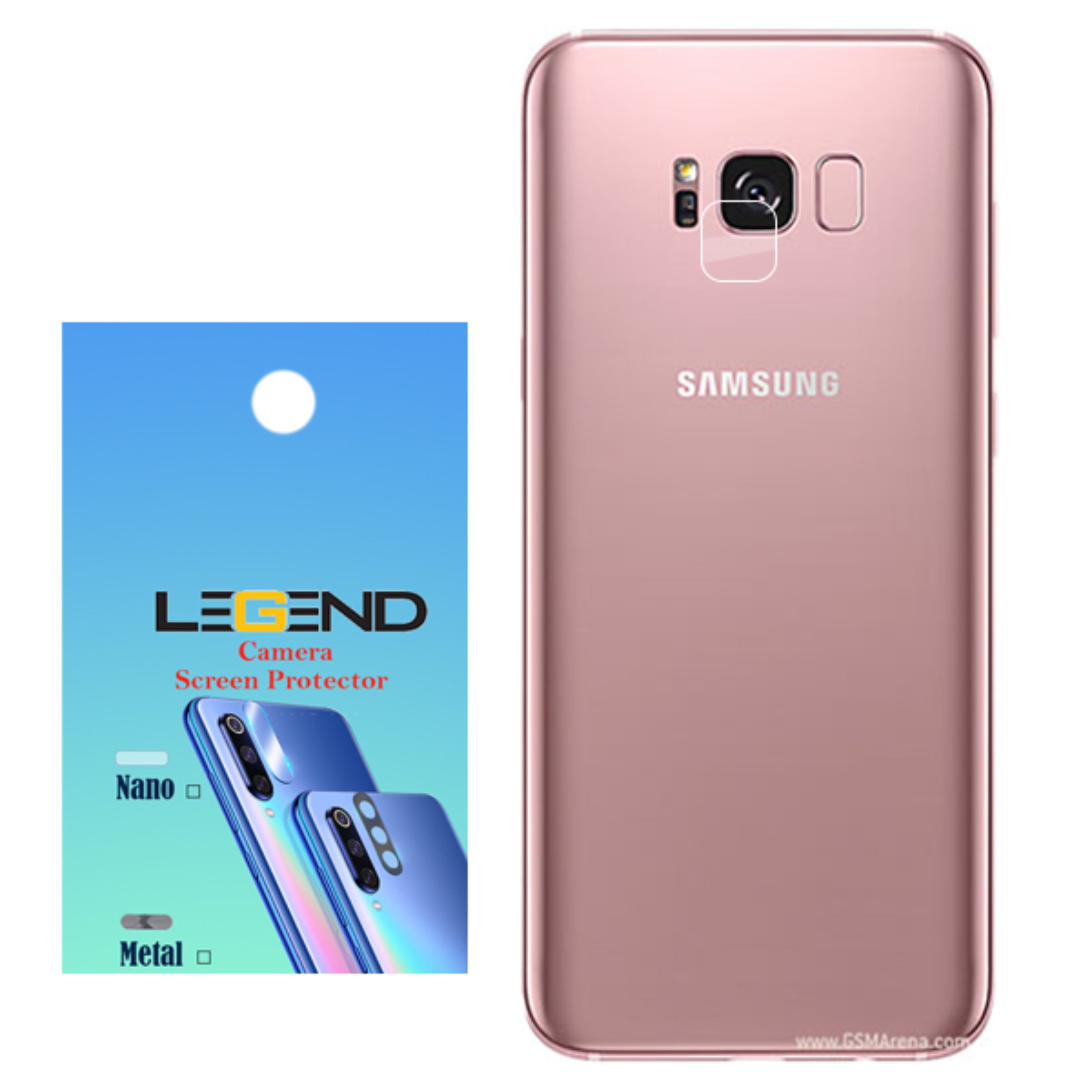 محافظ لنز دوربین لجند مدل نانو گلس مناسب برای موبایل سامسونگ Galaxy S8 Plus