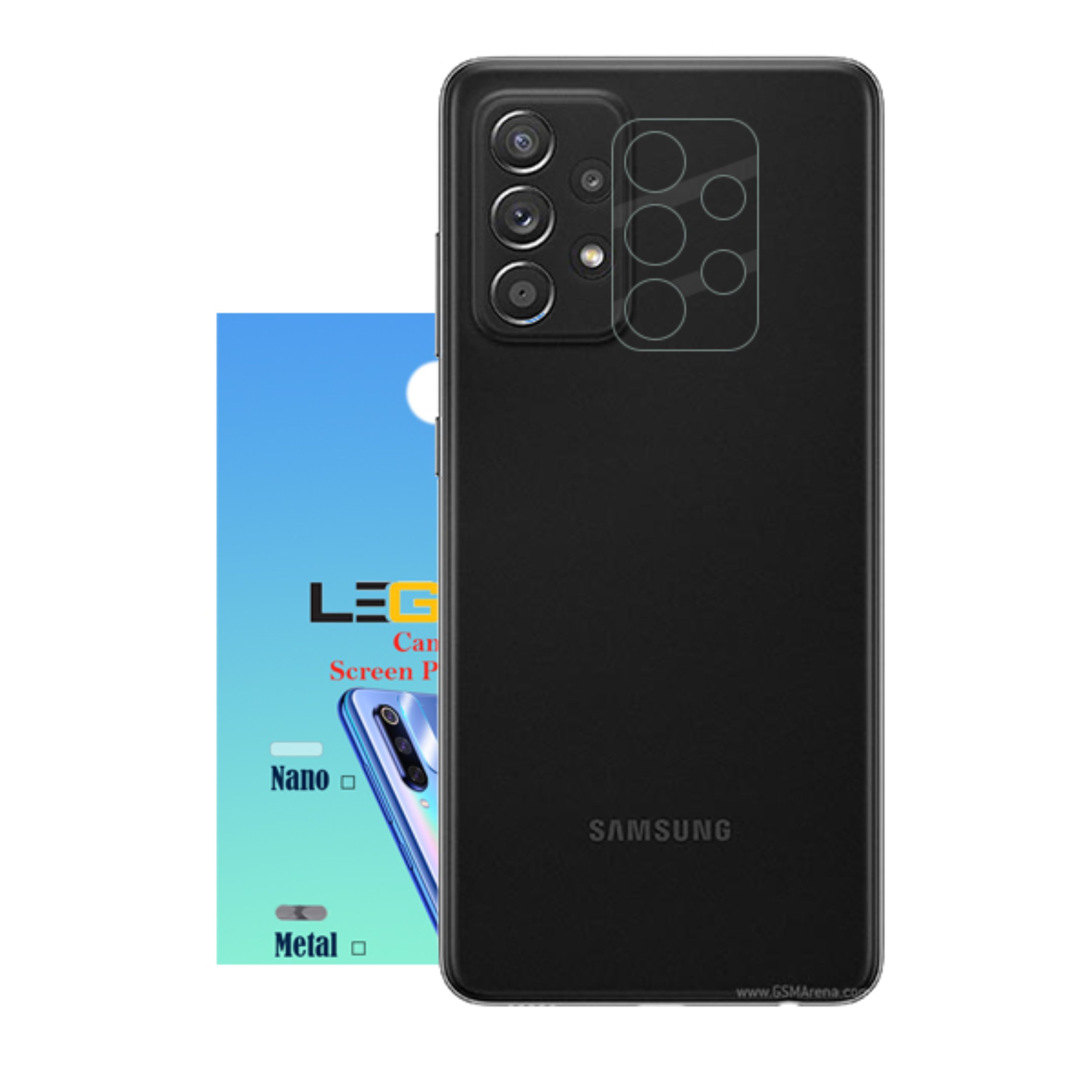محافظ لنز دوربین لجند مدل نانو گلس مناسب برای موبایل سامسونگ Galaxy A52