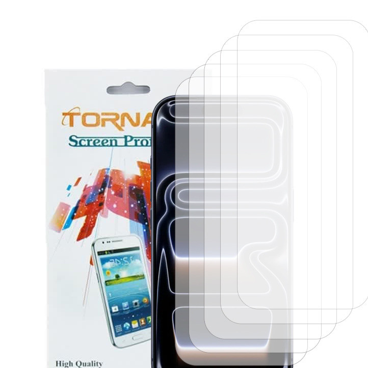 محافظ صفحه نمایش تورنادو مدل نانو گلس مناسب برای موبایل اپل iPhone 18 Pro Max بسته 5 عددی