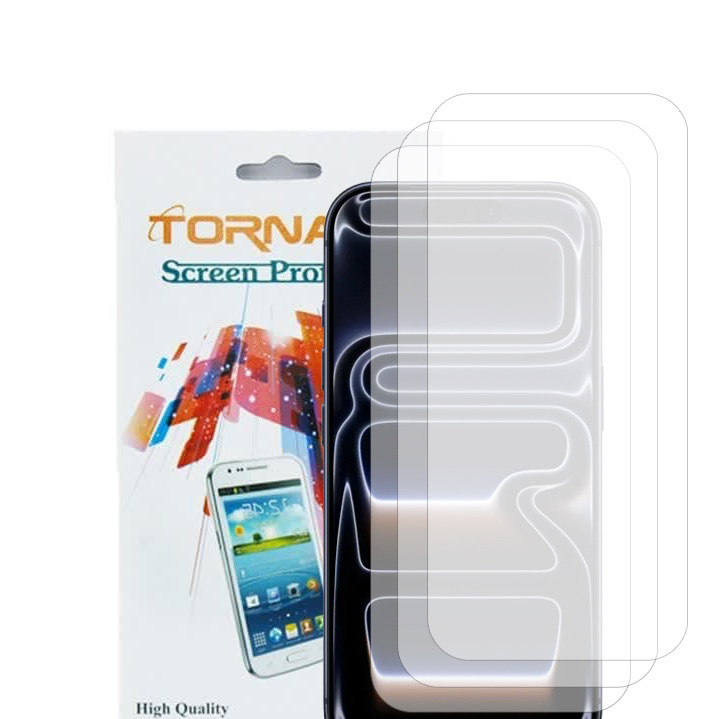 محافظ صفحه نمایش تورنادو مدل نانو گلس مناسب برای موبایل اپل iPhone 18 Pro Max بسته 3 عددی