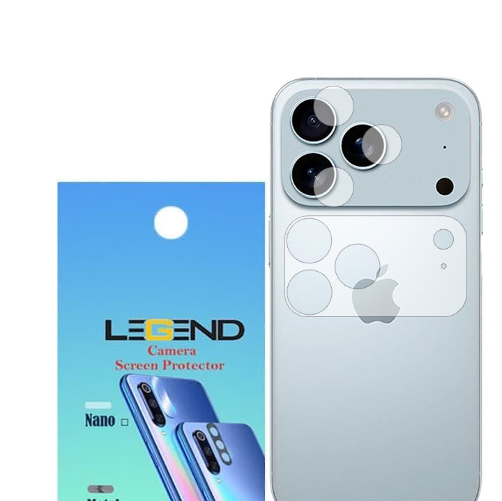 محافظ لنز دوربین لجند مدل نانو گلس مناسب برای موبایل اپل iPhone 18 Pro