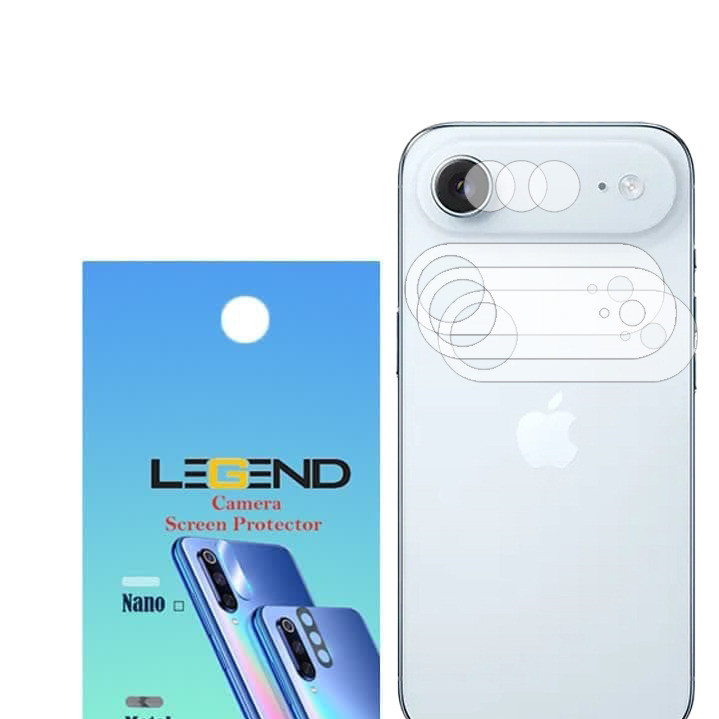 محافظ لنز دوربین لجند مدل نانو گلس مناسب برای موبایل اپل iPhone Air بسته 3 عددی